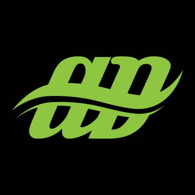 Şirket dosyası indirmesi için ilk AD logo şablonu, vektör illüstrasyonu eps10