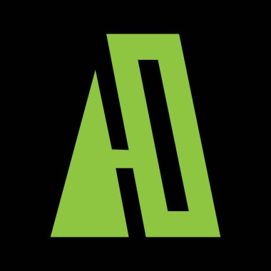 Şirket dosyası indirmesi için ilk AD logo şablonu, vektör illüstrasyonu eps10