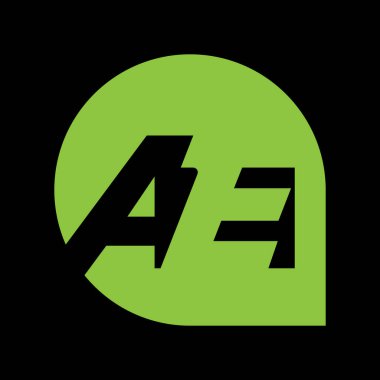 AE ilk logo tasarımı, AE logosu, AE Letter Logo Tasarım Şablonu EPS 10