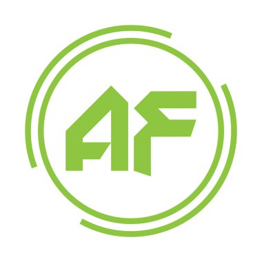 AF logo tasarım vektör çizim şablonu. Yaratıcı A F harfleri monogram simgesi.