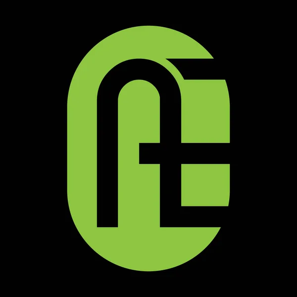 Ae初期ロゴデザイン Aeロゴ AeレターロゴデザインテンプレートベクトルEps — ストックベクタ