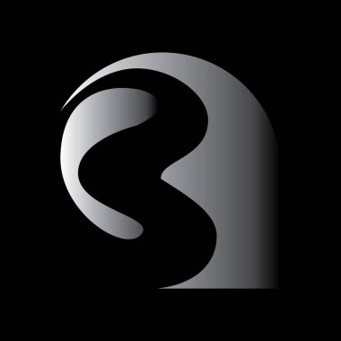 B Harfi Tasarım Vektörü İllüstrasyonu Modern Monogram Simgesi.