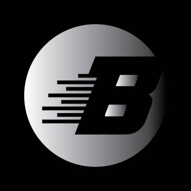 B Harfi Tasarım Vektörü İllüstrasyonu Modern Monogram Simgesi.