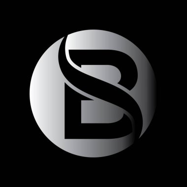 B Harfi Tasarım Vektörü İllüstrasyonu Modern Monogram Simgesi.