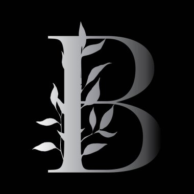 B Harfi Tasarım Vektörü İllüstrasyonu Modern Monogram Simgesi.