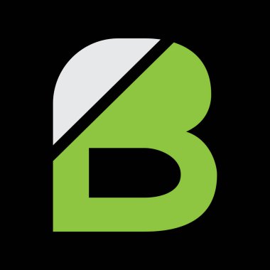 B Harfi Tasarım Vektörü İllüstrasyonu Modern Monogram Simgesi.
