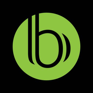 B Harfi Tasarım Vektörü İllüstrasyonu Modern Monogram Simgesi.