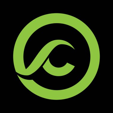 C harfi vektör çizgisi logo tasarımı. Yaratıcı minimalizm logosu simgesi.