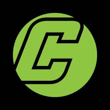 C harfi vektör çizgisi logo tasarımı. Yaratıcı minimalizm logosu simgesi.