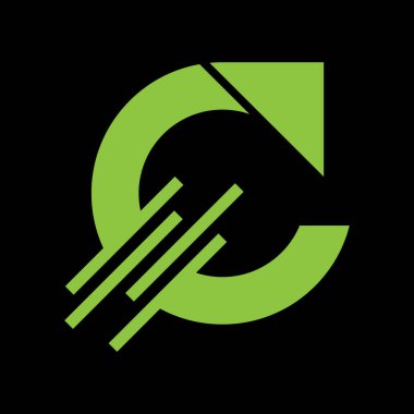 C harfi vektör çizgisi logo tasarımı. Yaratıcı minimalizm logosu simgesi.