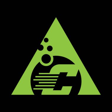 C harfi vektör çizgisi logo tasarımı. Yaratıcı minimalizm logosu simgesi.