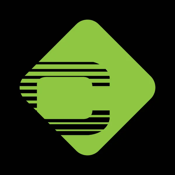 Lettre Conception Logo Ligne Vectorielle Logotype Minimalisme Créatif Icône Symbole — Image vectorielle