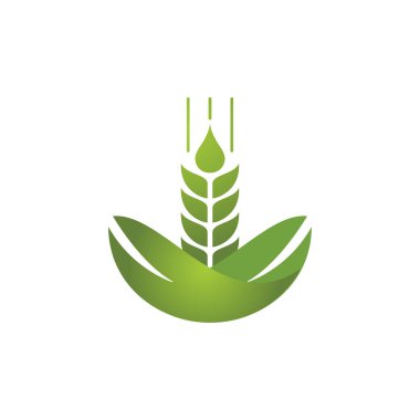 Çiftlik Logosu, düz tasarım. Vektör İllüstrasyonu