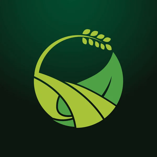 Λογότυπο Φάρμας Επίπεδου Σχεδιασμού Εικονογράφηση Διανύσματος — Διανυσματικό Αρχείο