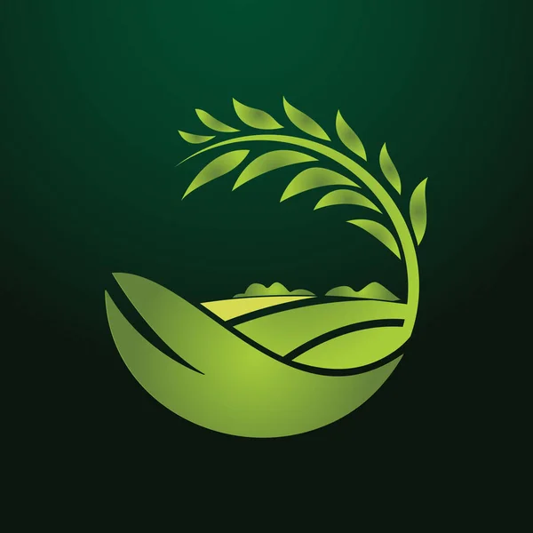 Bauernhof Logo Flaches Design Vektorillustration — Stockvektor