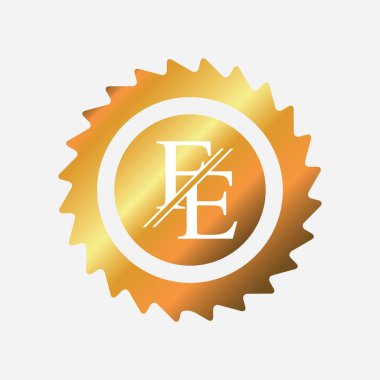 Başlangıç Harfi FE Logo Şablonu Tasarım Vektörü İllüstrasyonu