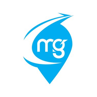 MG Harf Logosu Tasarımı. Baş harfler MG logo simgesi. Soyut harf MG M G minimal logo tasarım şablonu. Siyah renkli M G harfi tasarım vektörü. mg logosu.