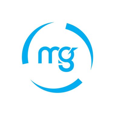 MG Harf Logosu Tasarımı. Baş harfler MG logo simgesi. Soyut harf MG M G minimal logo tasarım şablonu. Siyah renkli M G harfi tasarım vektörü. mg logosu.