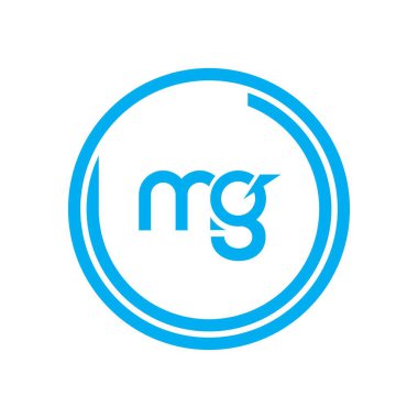MG Harf Logosu Tasarımı. Baş harfler MG logo simgesi. Soyut harf MG M G minimal logo tasarım şablonu. Siyah renkli M G harfi tasarım vektörü. mg logosu.