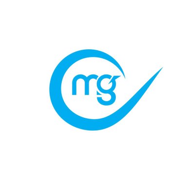 MG Harf Logosu Tasarımı. Baş harfler MG logo simgesi. Soyut harf MG M G minimal logo tasarım şablonu. Siyah renkli M G harfi tasarım vektörü. mg logosu.