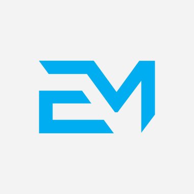 EM, ME Logo Tasarım Şablonu Vektör Grafik Damgalama Elemanı.