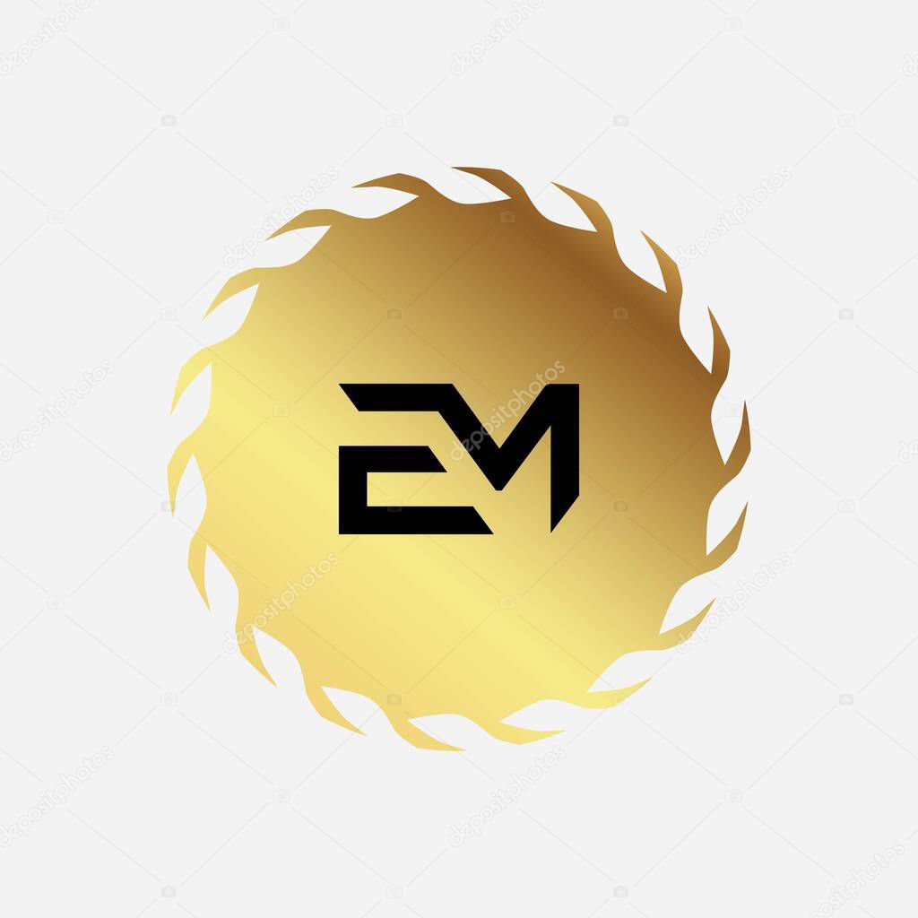 EM, ME Logo Design Template Vector Graphic Branding Element.
