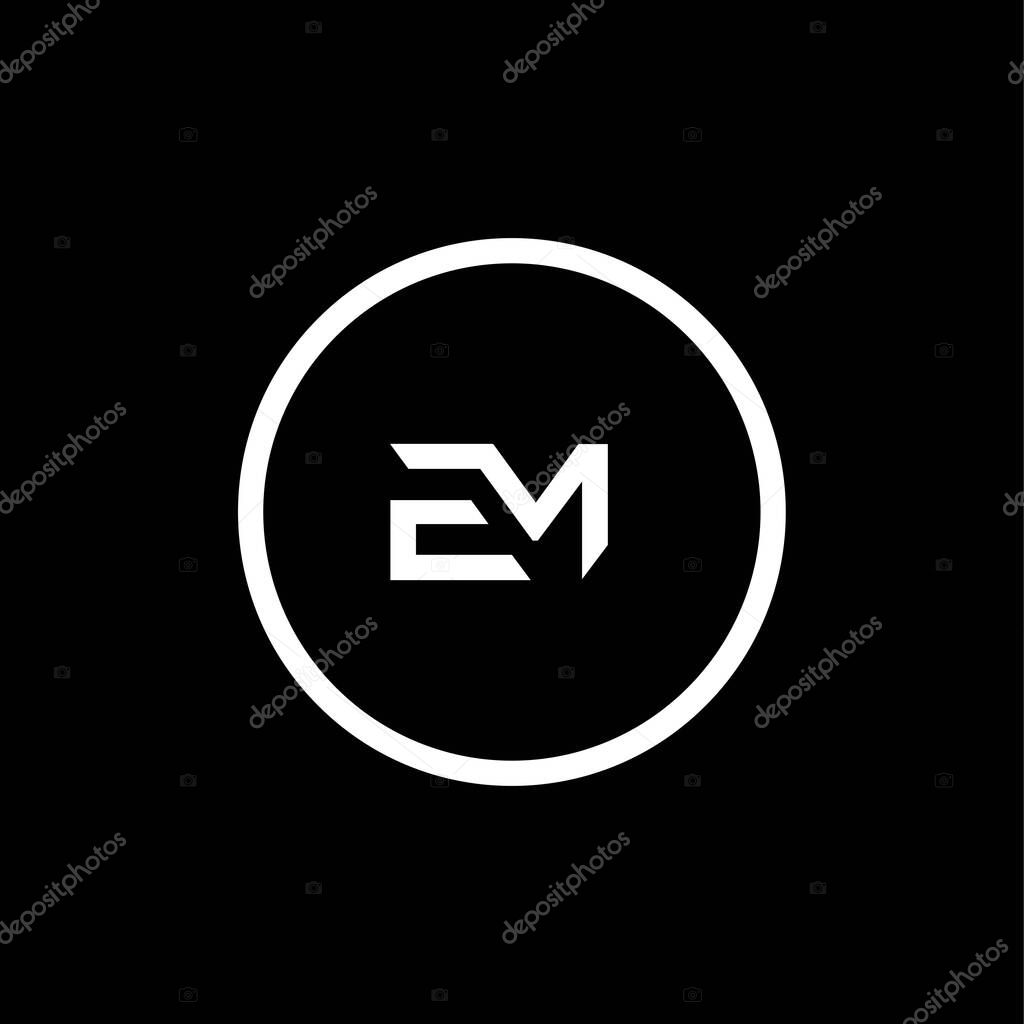EM, ME Logo Design Template Vector Graphic Branding Element.