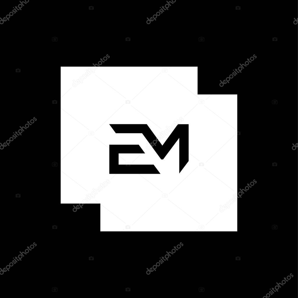 EM, ME Logo Design Template Vector Graphic Branding Element.