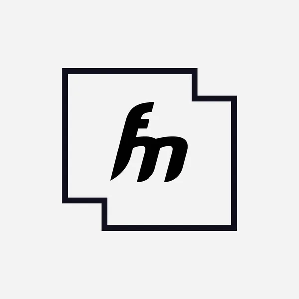 Unique Monogram Letter Logo Vector — Vettoriale Stock