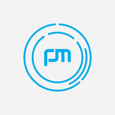 Yaratıcı modern iş tipografisi vektör şablonlu ilk başbakan mektup logosu. Creative Letter PM Logo Vektörü