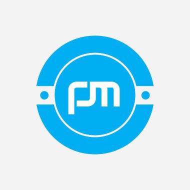 Yaratıcı modern iş tipografisi vektör şablonlu ilk başbakan mektup logosu. Creative Letter PM Logo Vektörü