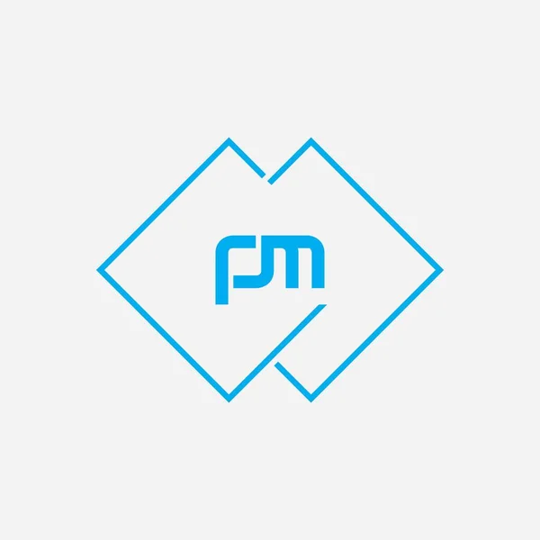 Początkowe Logo Listu Premier Kreatywnym Nowoczesnym Biznesem Typografia Wektor Szablon — Wektor stockowy