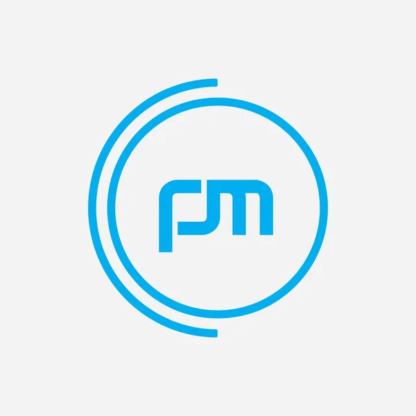 創造的な現代ビジネスタイポグラフィベクトルテンプレートと初期のPm手紙のロゴ クリエイティブレターPmロゴベクトル — ストックベクタ