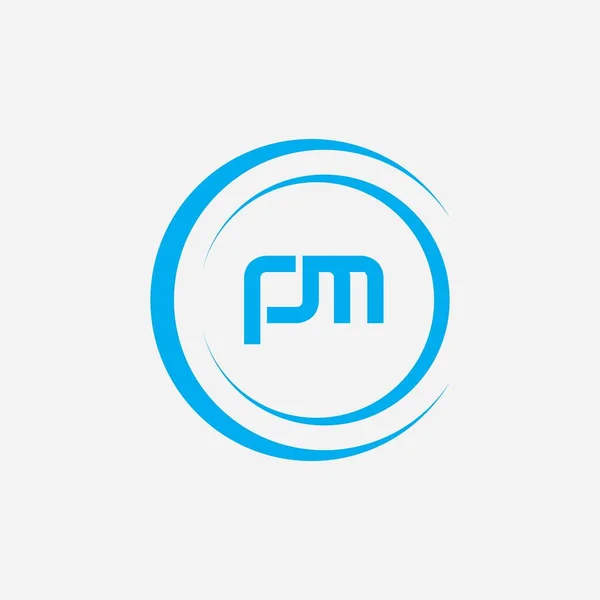 創造的な現代ビジネスタイポグラフィベクトルテンプレートと初期のPm手紙のロゴ クリエイティブレターPmロゴベクトル — ストックベクタ