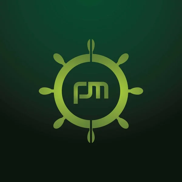 Początkowe Logo Listu Premier Kreatywnym Nowoczesnym Biznesem Typografia Wektor Szablon — Wektor stockowy
