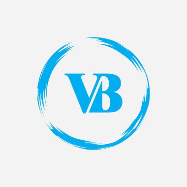 Alfabe Harfleri Baş harfleri Monogram Logosu BV, VB, B ve V