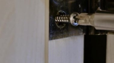 Kendini beceren vida kapı menteşesine vidalanmış.