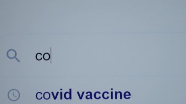 - covid 19 kelimelik arama çubuğu. Salgın grip koronavirüsü veya covid 19 salgın konsepti.