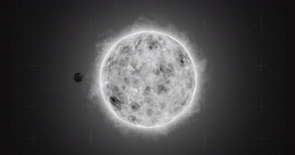 Röntgen Solar Scen Jorden Passerar Framför Solen — Stockvideo