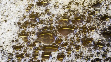 Soyut sabun köpükleri renkli makro