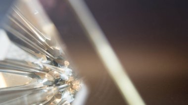 Soyut kristal üçgenler köşeler ışık