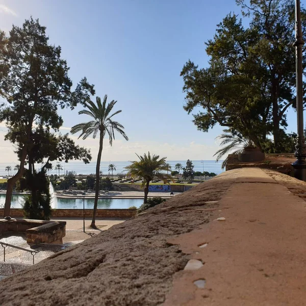 パルマ マリョルカの距離にある海と地中海の遊歩道 — ストック写真