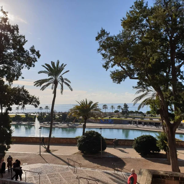 Palma Mallorca Daki Deniz Parkı Manzarası — Stok fotoğraf