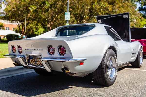 Matthews North Carolina September 2018 Restaurerad Klassiker Chevy Corvette Parkerad — Stockfoto