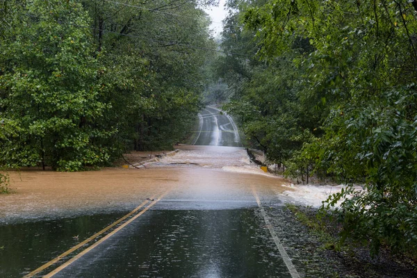 Agua Lluvia Huracán Lava Puente Carolina Del Norte — Foto de Stock