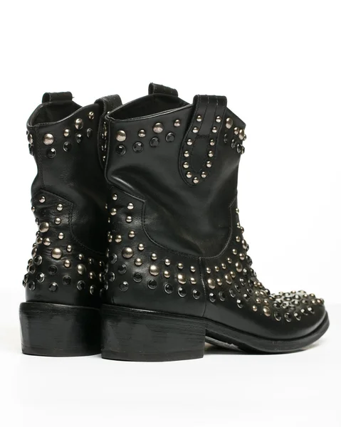 Black summer women boots — Stock Photo, Image