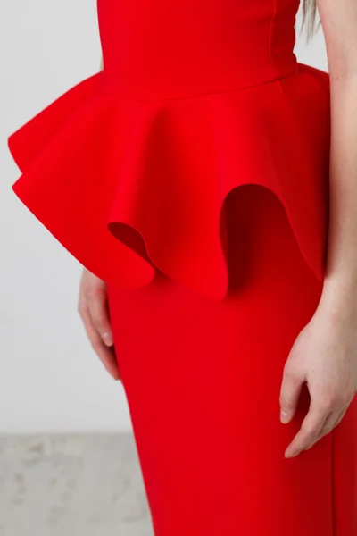 Mulher em vestido vermelho — Fotografia de Stock