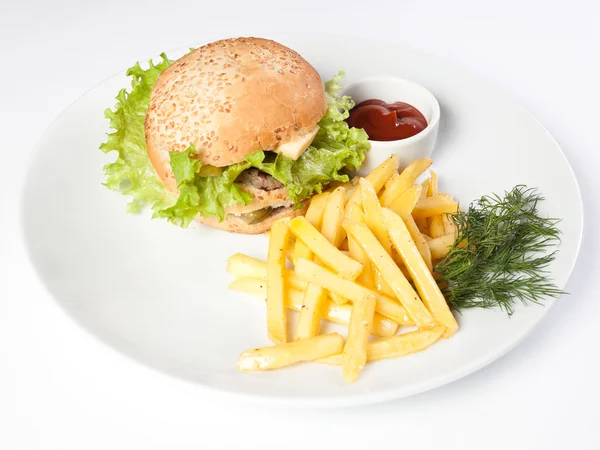 hamburger ve patates