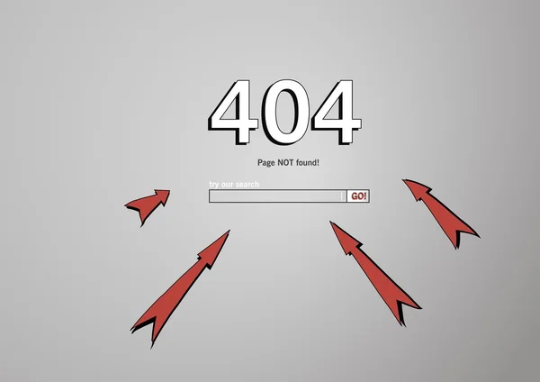 Pagina 404 errore per il sito — Vettoriale Stock