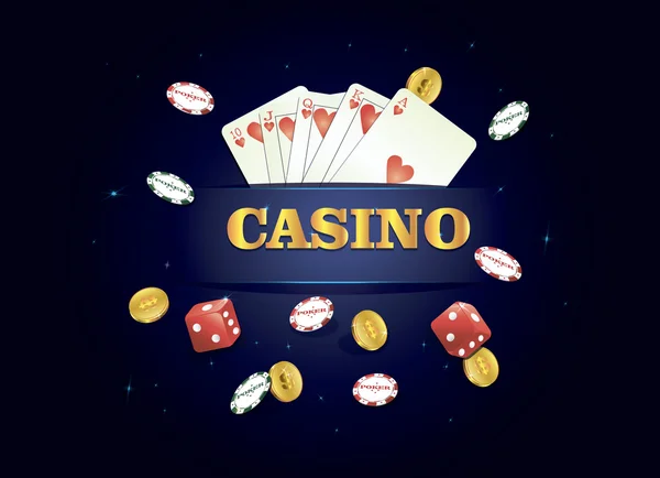 Illustration on a casino theme — Stock Vector